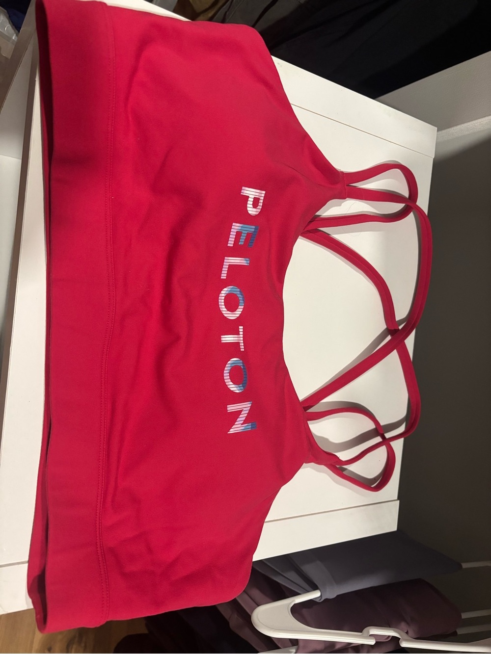 Peloton Magenta Strappy Sports Bra